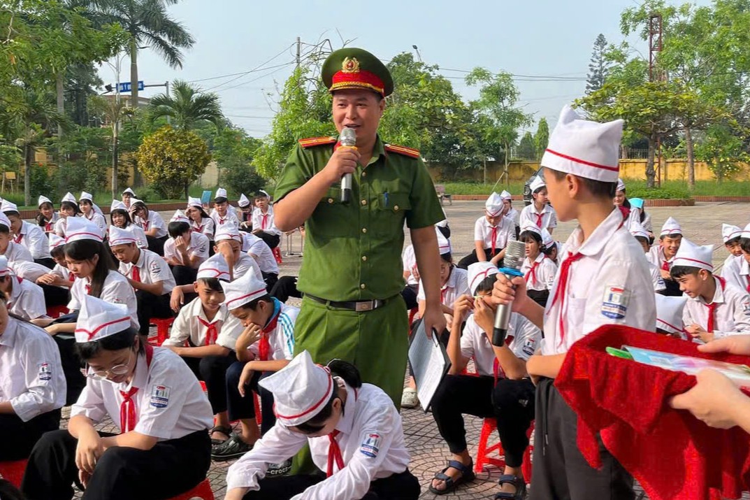 Công an xã Trường Tân tổ chức tuyên truyền phòng, chống đuối nước và tai nạn thương tích năm 2026
